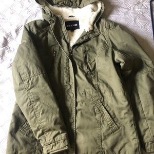 Army green winter coat